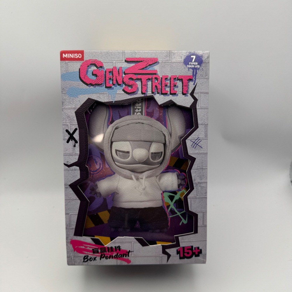 Disney Miniso Stitch GenZ Street Blind Box Plush Pendant MC2501036 New